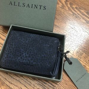 All Saints Echo Mini Wallet Marine Blue / Black